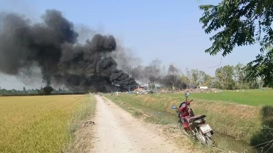 An explosion at a fireworks business in Thailand 18 Dead.