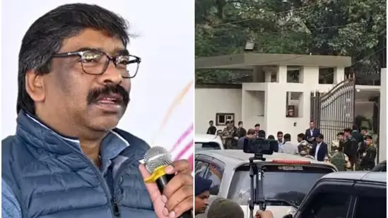 Ranchi Update: ED shows up at Hemant Soren's residence in Jharkhand to quiz him over a purported land scam.