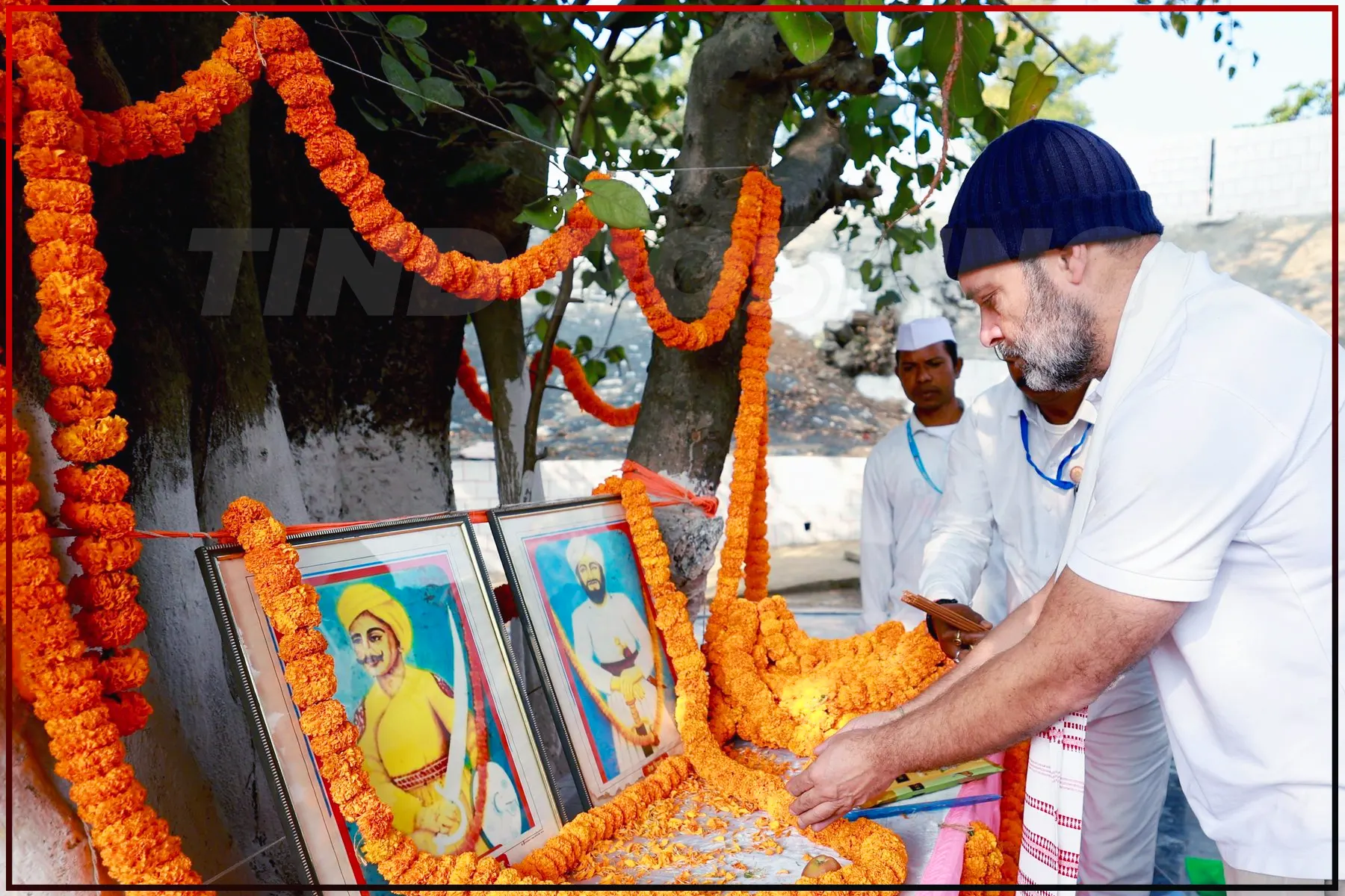 Jharkhand News: Rahul Gandhi payed respect to Martyrs Sheikh Bikhari and Tikait Umrao Singh at Ramgarh