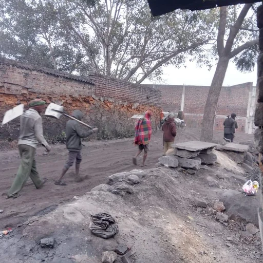 Cold Wave Grips Uttar Pradesh Coal Market, Workers Battle Harsh Conditions