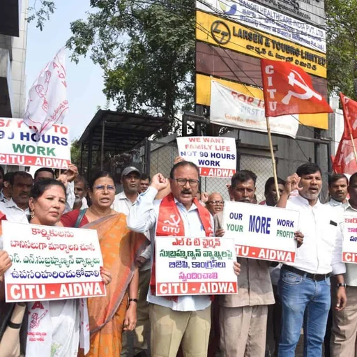 Hyderabad Unions Protest L&T Chief's 90-Hour Workweek Call