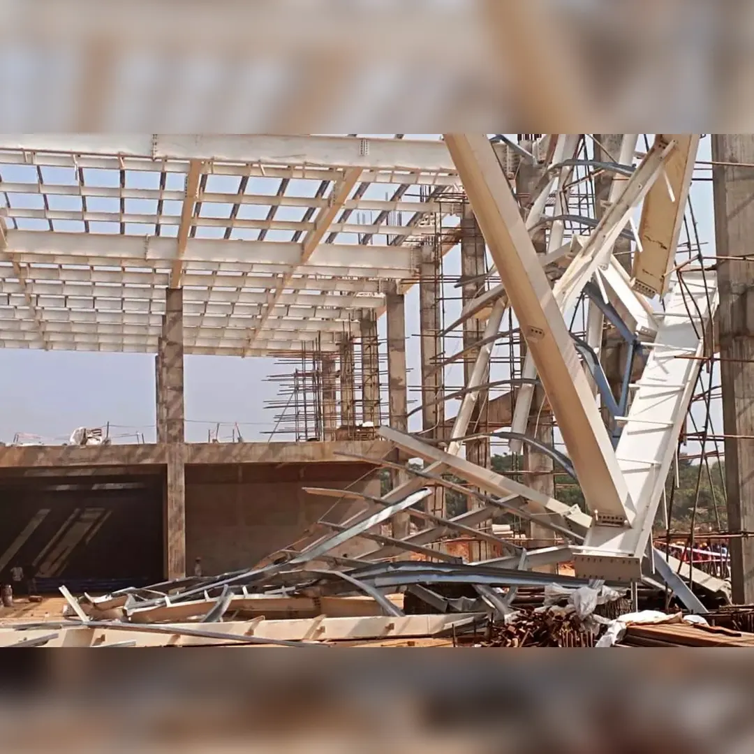 Rajahmundry Airport Terminal Collapse Injures Two, Halts Construction
