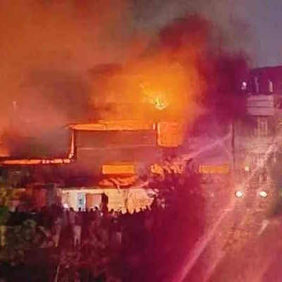 Ranchi Fire: Millions Lost as Blaze Engulfs Scrap Shop in Hindpiri